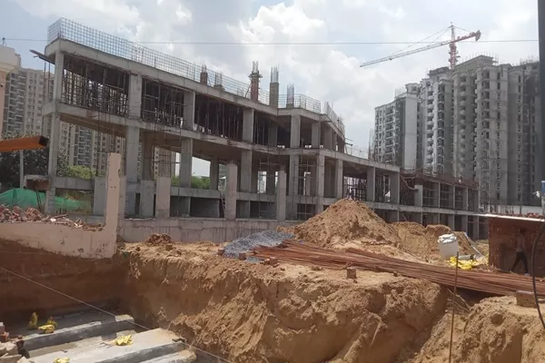 Mall construction framework at JMS Capital Square